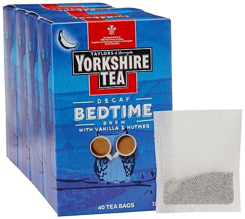 Yorkshire Tea Bolsas de té Bedtime Brew, paquete de 4 (total de 160 bolsas de té)