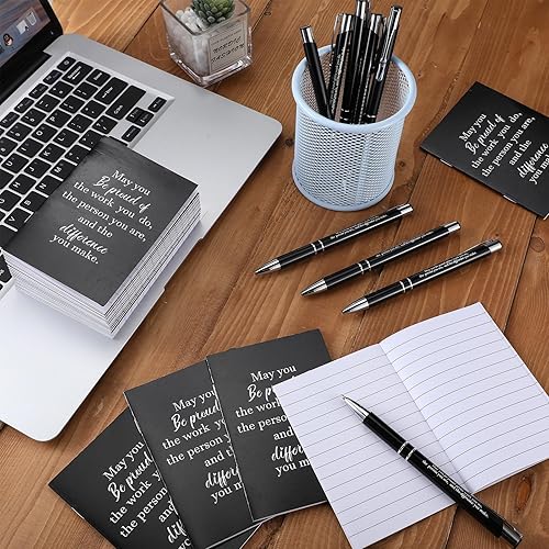 Miniatura 5 de Patelai Juego de 24 regalos de agradecimiento para hombres, bloc de notas inspirador y bolígrafo, regalos de agradecimiento para empleados,