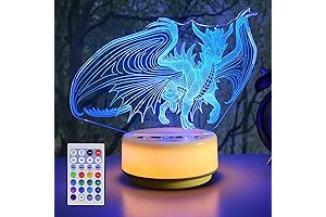 Enchanting Dragon Lamp: Illuminate Nights with Cosmic Hues