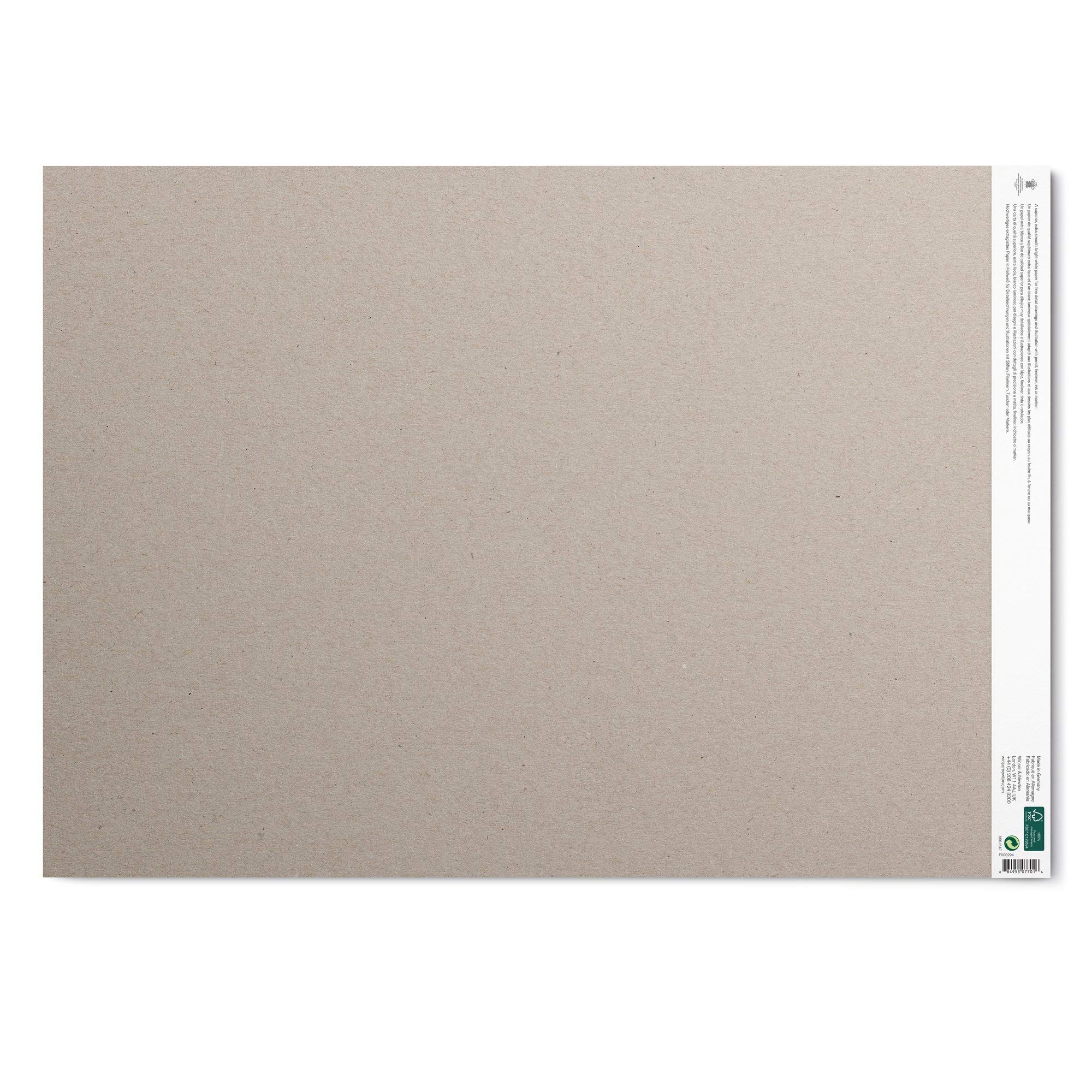 Winsor & Newton 6661547 Bristol Zeichenpapier im Block - 20 Blatt DIN A2, 250g/m², kopfgeleimt, strahlend weißes Papier für Zeichnungen mit technischen Stiften, Finelinern, Tusche, Markern, Airbrush