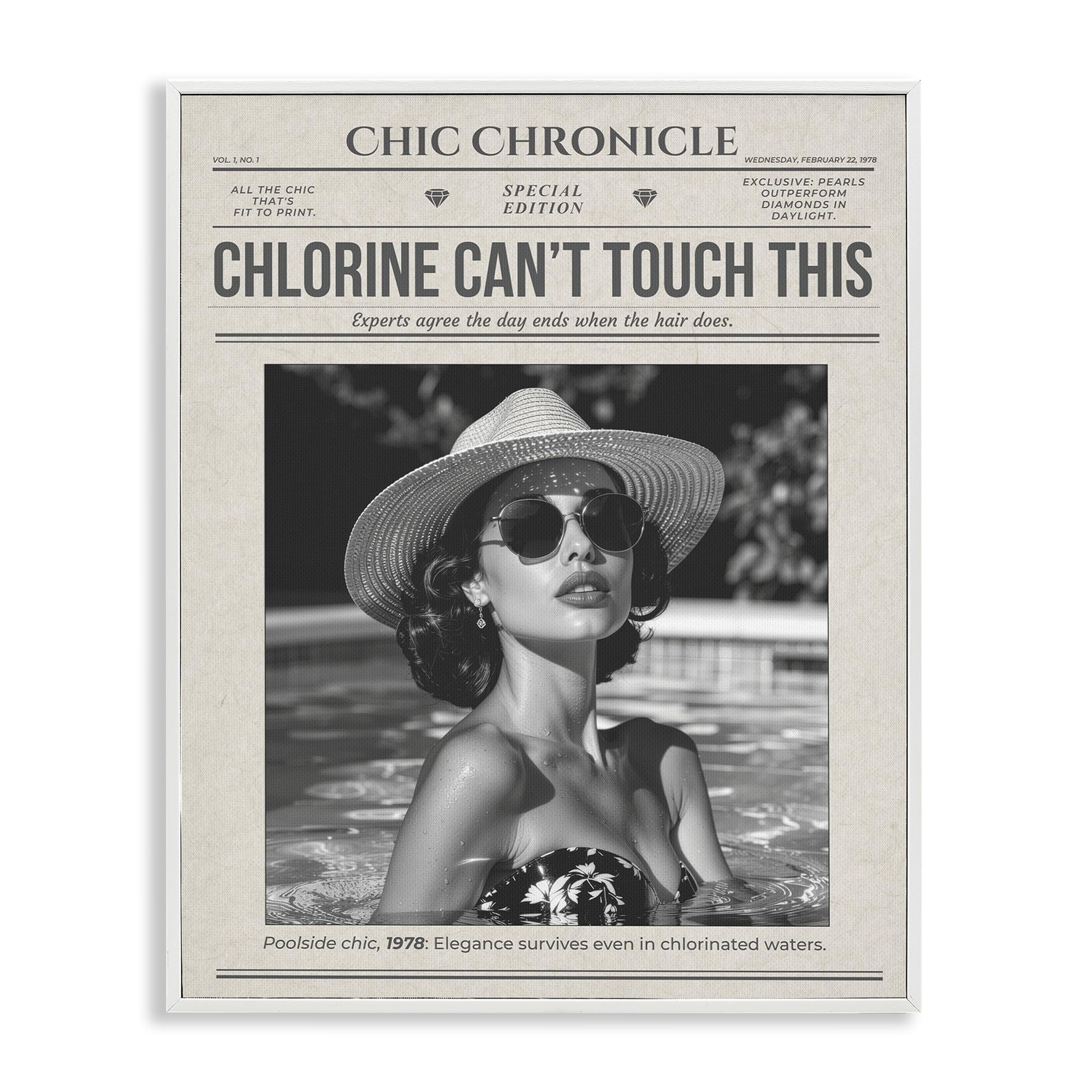 Chic Chronical Vintage Stupell Industries Art Giclée Encadré Finition Luxe Gris 20 x 16