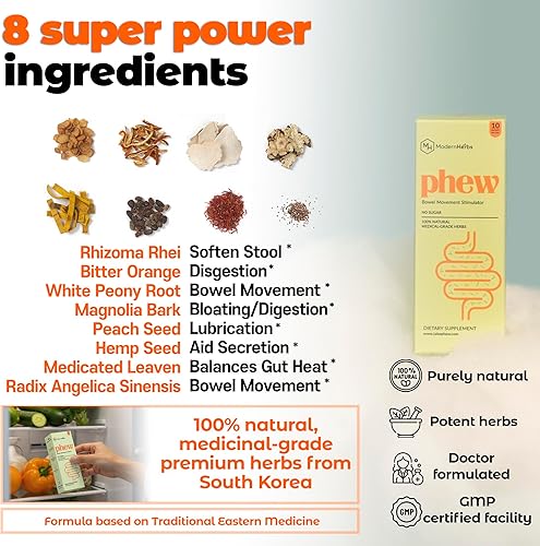 Miniatura 3 de Iluna by Modern Herbs - Phew - Limpieza de colon para alivio diario - Desintoxicación natural, suave para adultos y niños, salud intestinal e