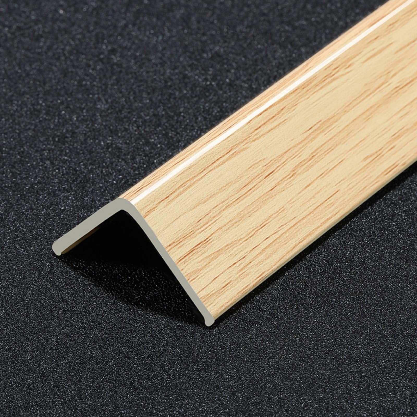 3 tiras protectoras para bordes de azulejos, PVC, grano de madera, 80 cm, a prueba de humedad, protege los bordes del suelo y la pared de daños por agua y molduras (roble, 25 x 25 mm)