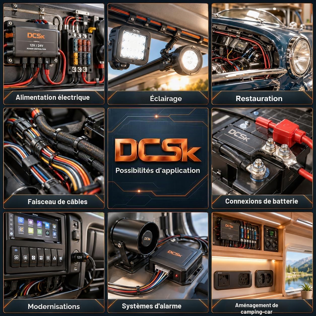 DCSk -2,5mm² - 10m Câble Électrique Unipolaire pour Application Automobile - Véhicule, Voiture, Moto - Type FLRY B Asymétrique 2 5mm2 - Lot de 2 Couleurs (Rouge/Noir) - Longueur de fil 10 m