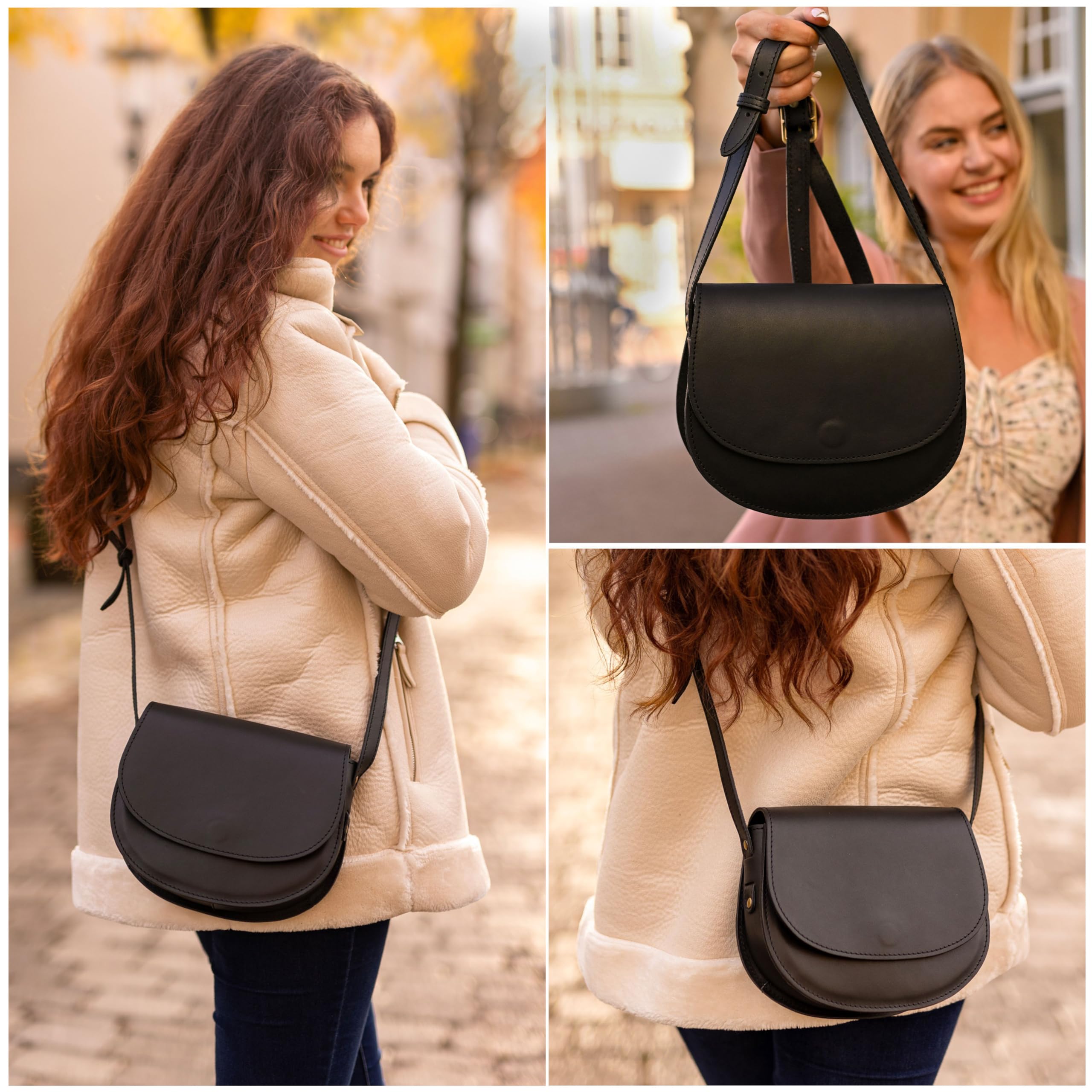 Gusti Elenor - Bolso bandolera de piel para mujer