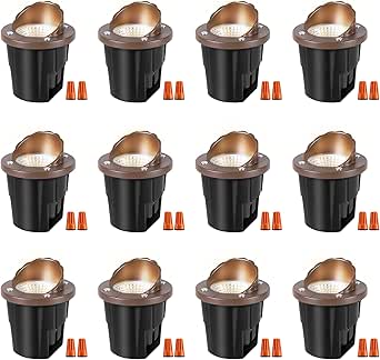 EAGLOD 12W Well Lights, LED In-Ground Low Voltage Landscape Lights With
