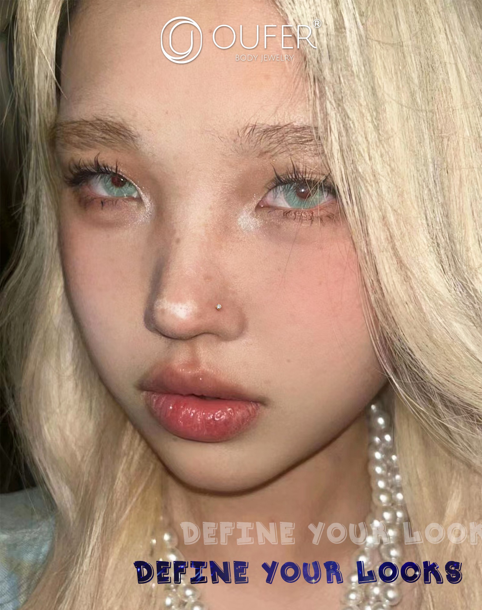 Piercing Naso Argento 925 OUFER - 20G 7mm Con Zirconio, Design A L - Foto 2