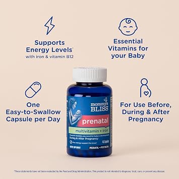 Mommy's Bliss Prenatal Multivitamin with Iron & Folic Acid, 45 Servings
