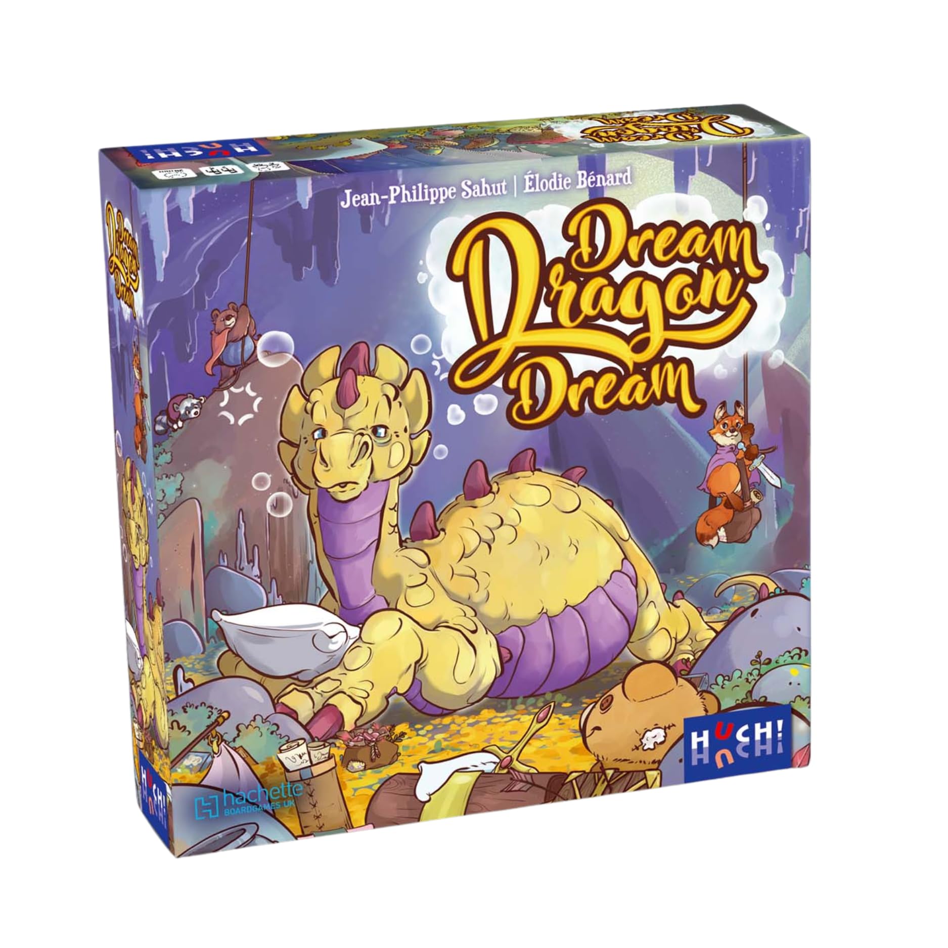 HUCH! | Dream Dragon Dream | Kinderspiel | Familienspiel | Kooperatives Echtzeit-Memospiel | Weckt Nicht den Drachen auf! | Sammelt Schätze und seid wachsam! | Für 2 bis 5 Spieler ab 6 Jahren
