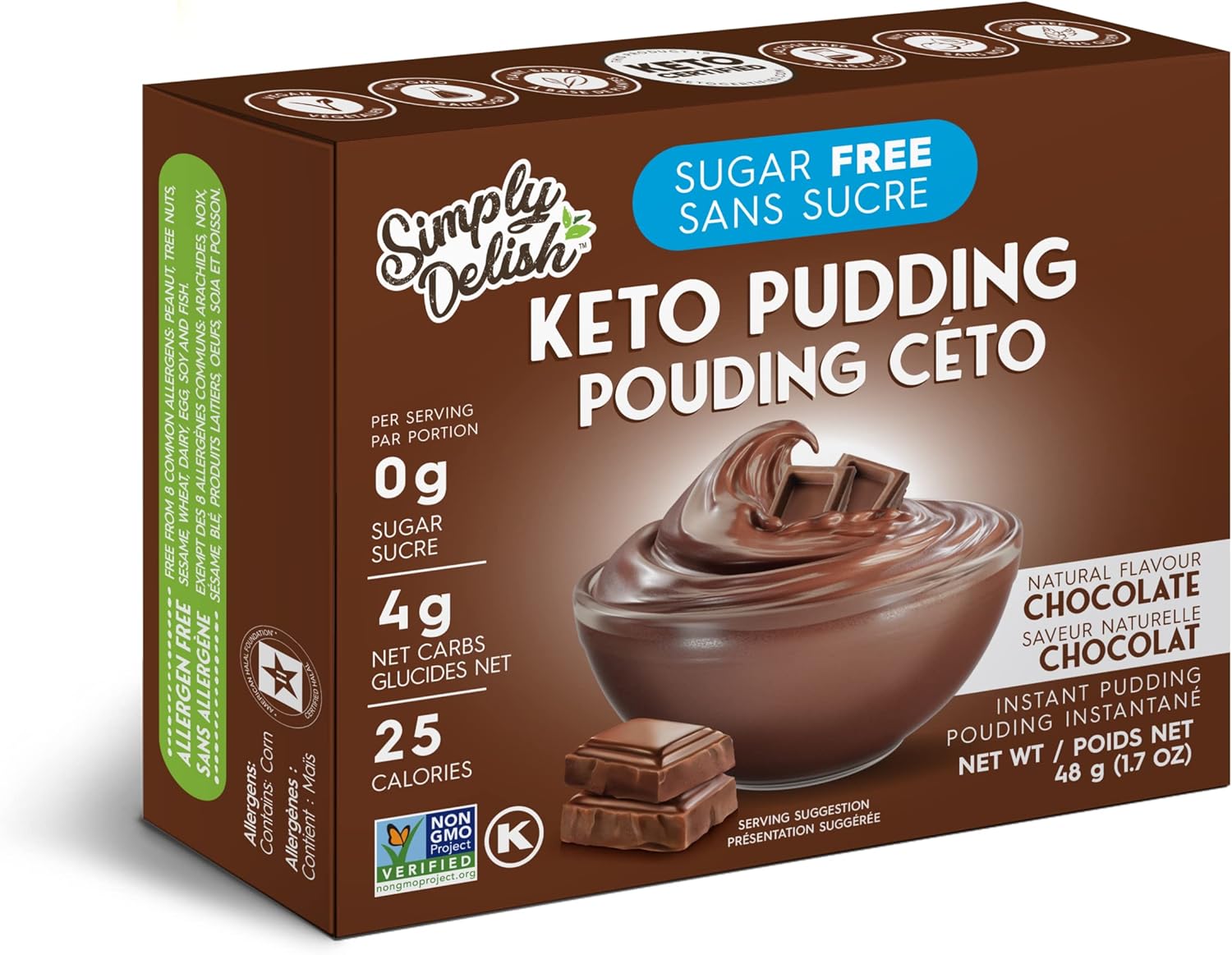 Simply Delish SugarFree Pudding Mix and Pie Filling Chocolate Flavor