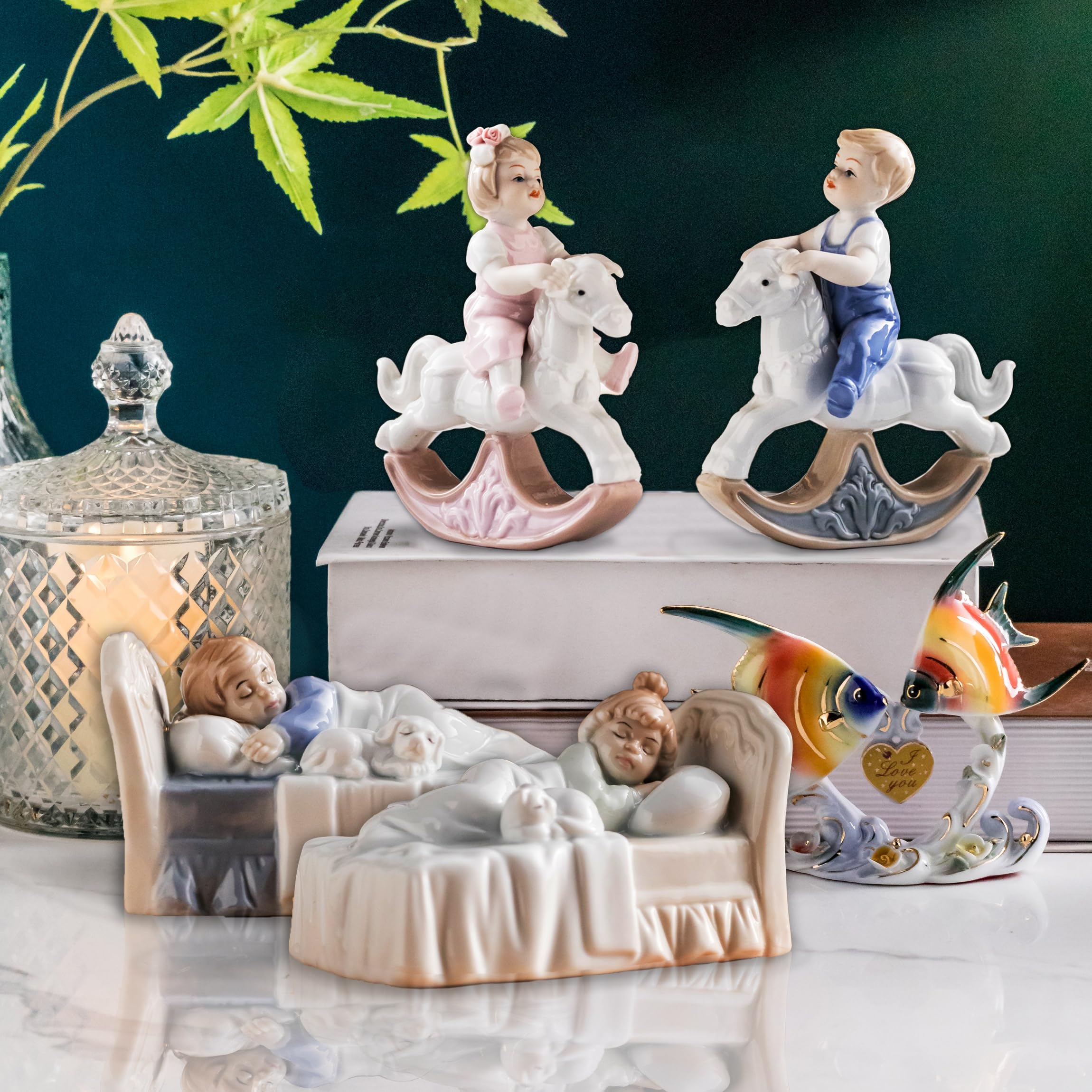 Amazon.co.jp: MTME 磁器の置物、子供の頃、記念品、ギフト、彫刻家の