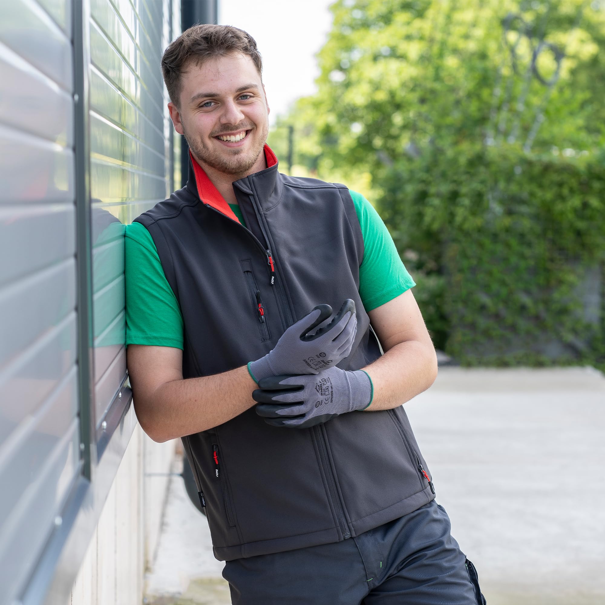 BWOLF GRIN Softshell Weste Herren Outdoor Softshellwesten für Herren Arbeit Weste Softshell Herren Gefütterte