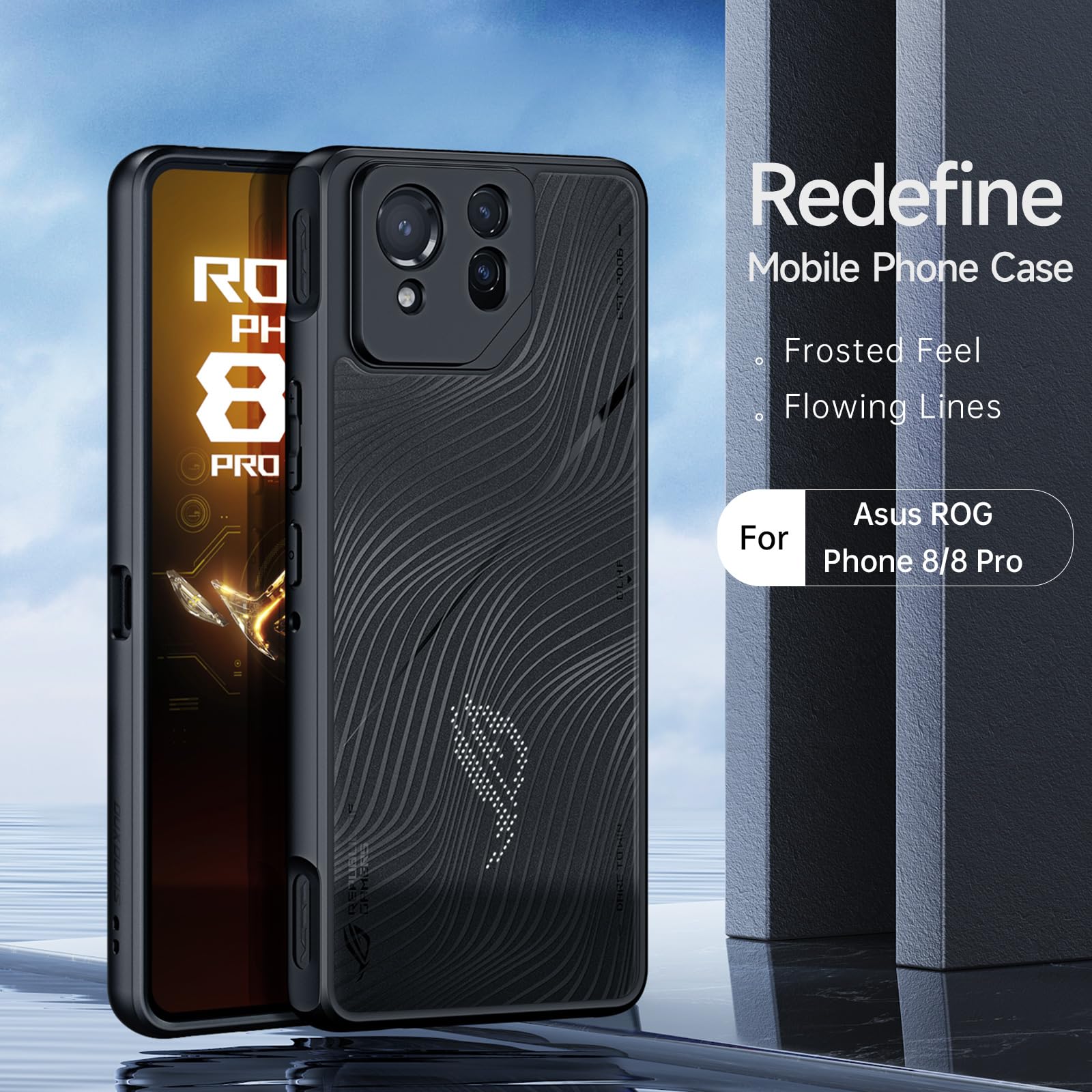 ROG Phone 8 Pro ブラック Rhinoshieldフィルム・ケース ROG Phone 8