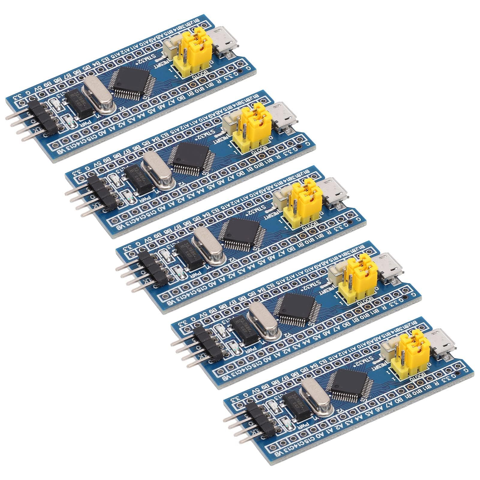 5PCS Stm32f103c8t6 Minimo Stm32f103c8t6, Stm32f103 Scheda di Sviluppo del 40 Pin ABS Learning Module con Interfaccia USB Mirco per