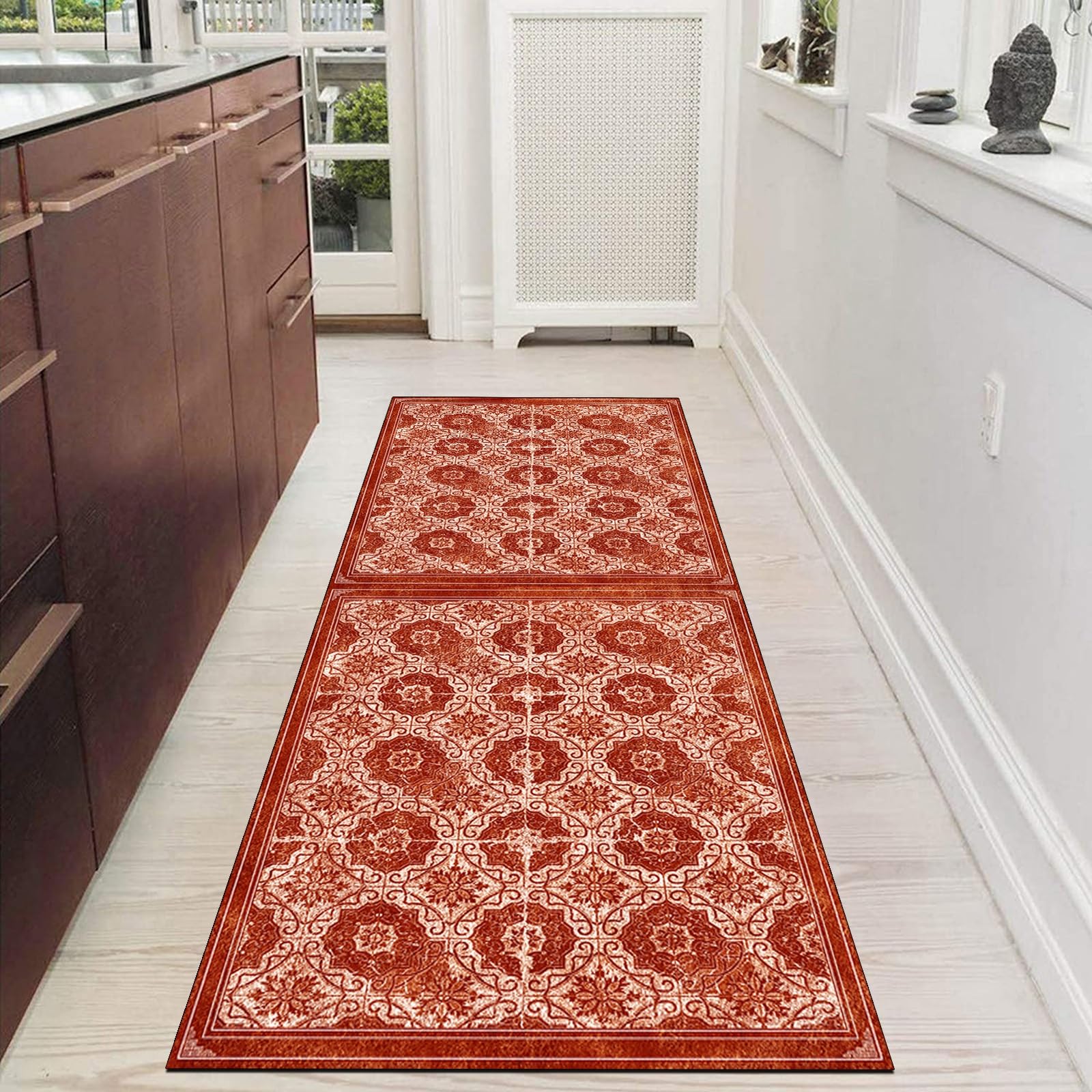 Loper Tapijt Lang antislip Keukentapijt Wasbaar Vloerkleed 120 x 180 cm Absorberend Keukenmat Woonkamer Tapijt Machinewasbaar Gangtapijt voor Hal