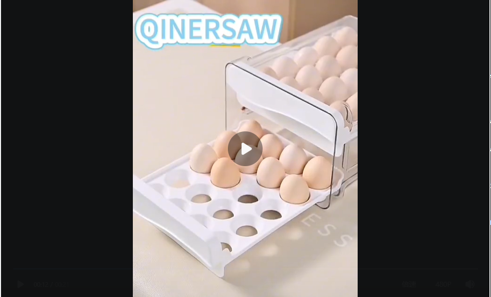 Produktbild von QINERSAW Eierbox Für Kühlschrank - Schubladen Design Mit Platz Für 20 Eier