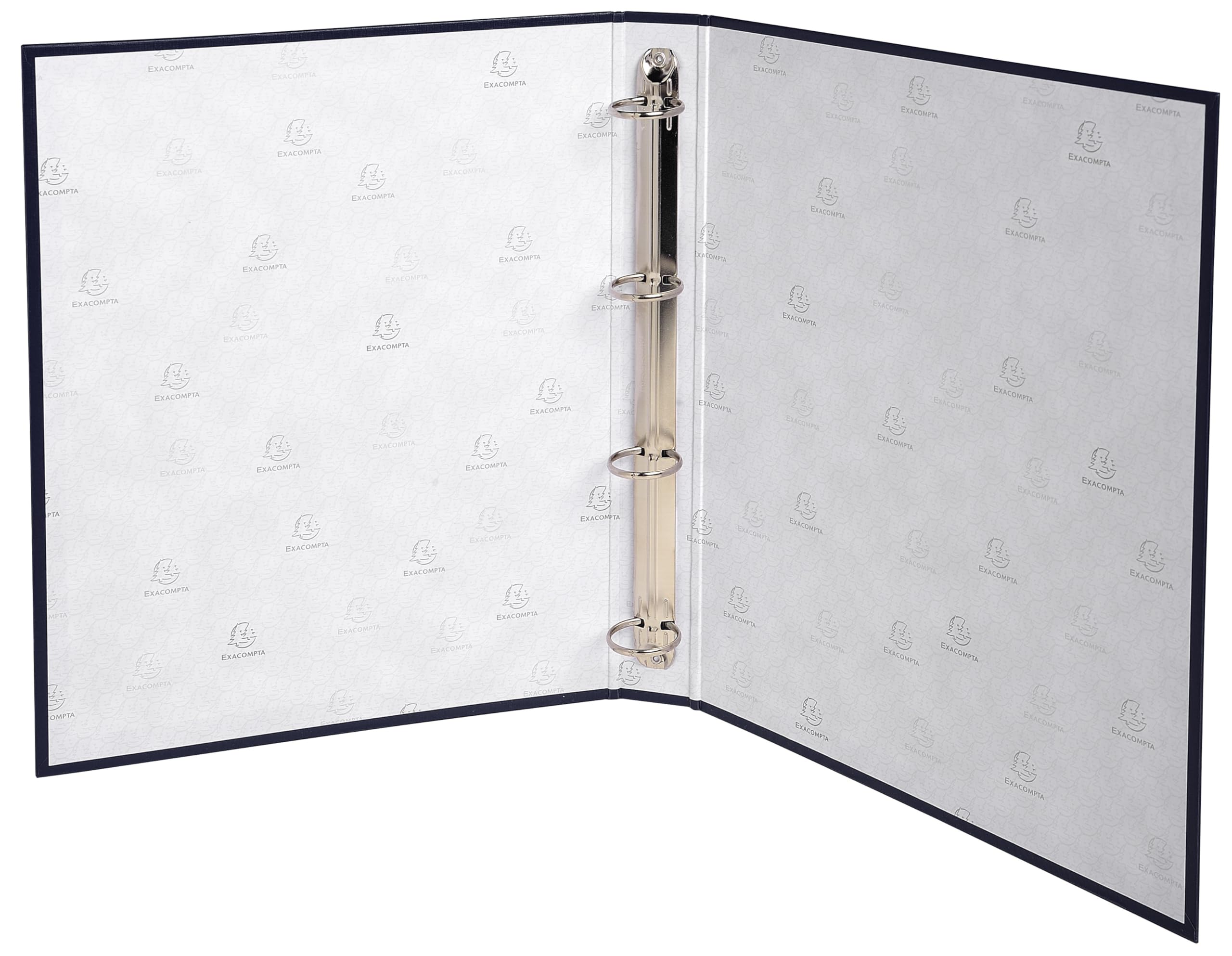 Exacompta - réf. 51371E - Carton de 20 classeurs rigide en PP - 4 anneaux ronds diamètre 30 mm - Dos 40 mm - Dimensions extérieures : 32 x 26 cm - Format à classer A4 - Coloris : noir