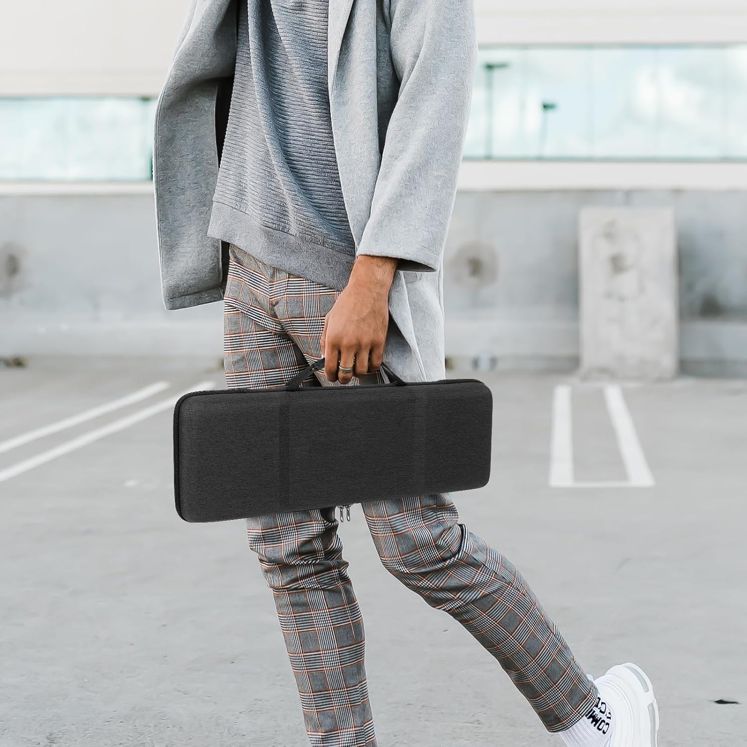 GEEKRIA 90%-96% Keyboard and Mouse Case, Hard Shell Travel Carrying Bag for 100 Keys Computer Mechanical Keyboard and Mouse Combo Case, Compatible with ASUS ROG Strix Scope II 96, AULA F99