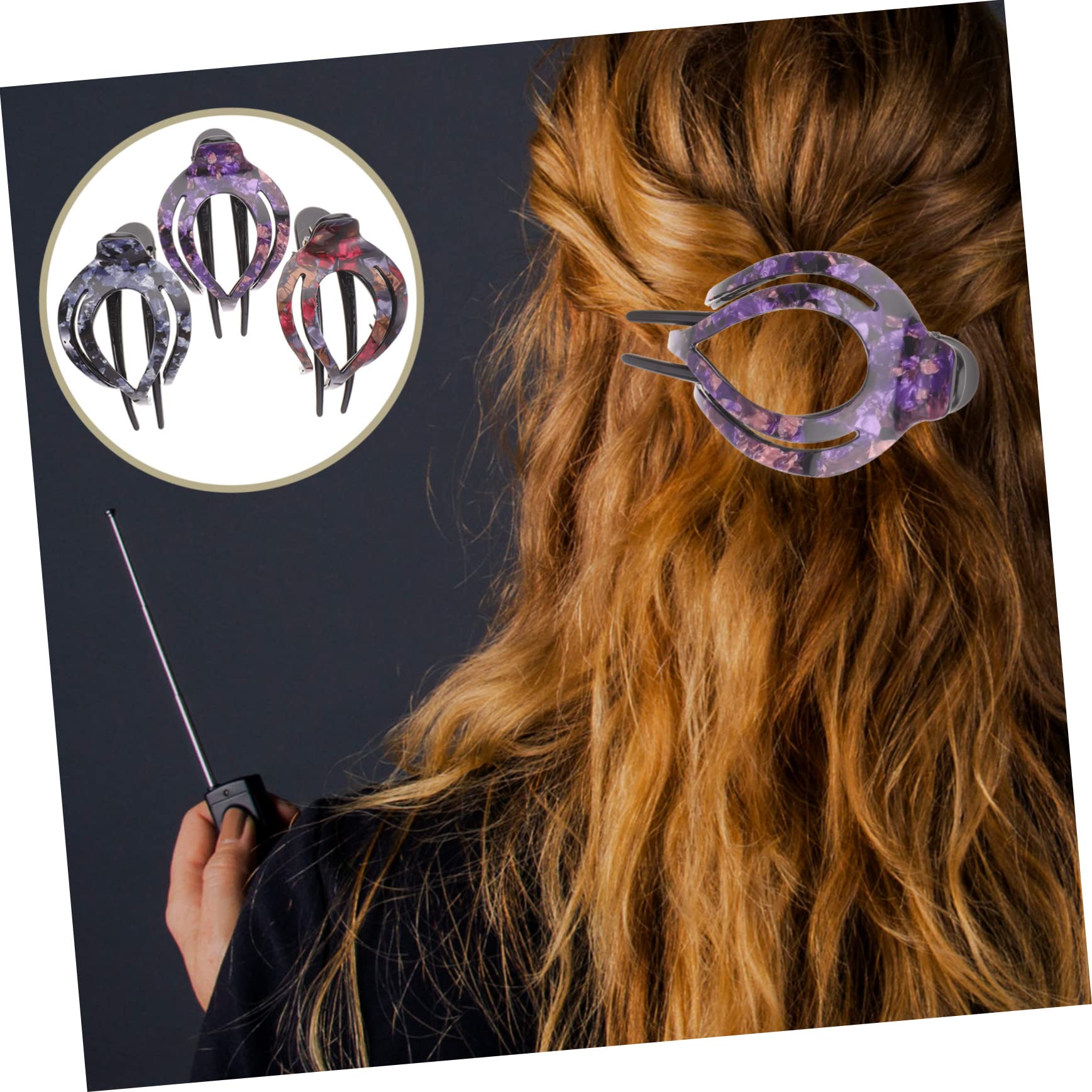 FRCOLOR 12 Pièces Clip bec de canard clip à trois dents griffes de cheveux pince à cheveux pieuvre pinces cheveu hairpin barrettes à cheveux pinces à cheveux pince à griffes pour femmes
