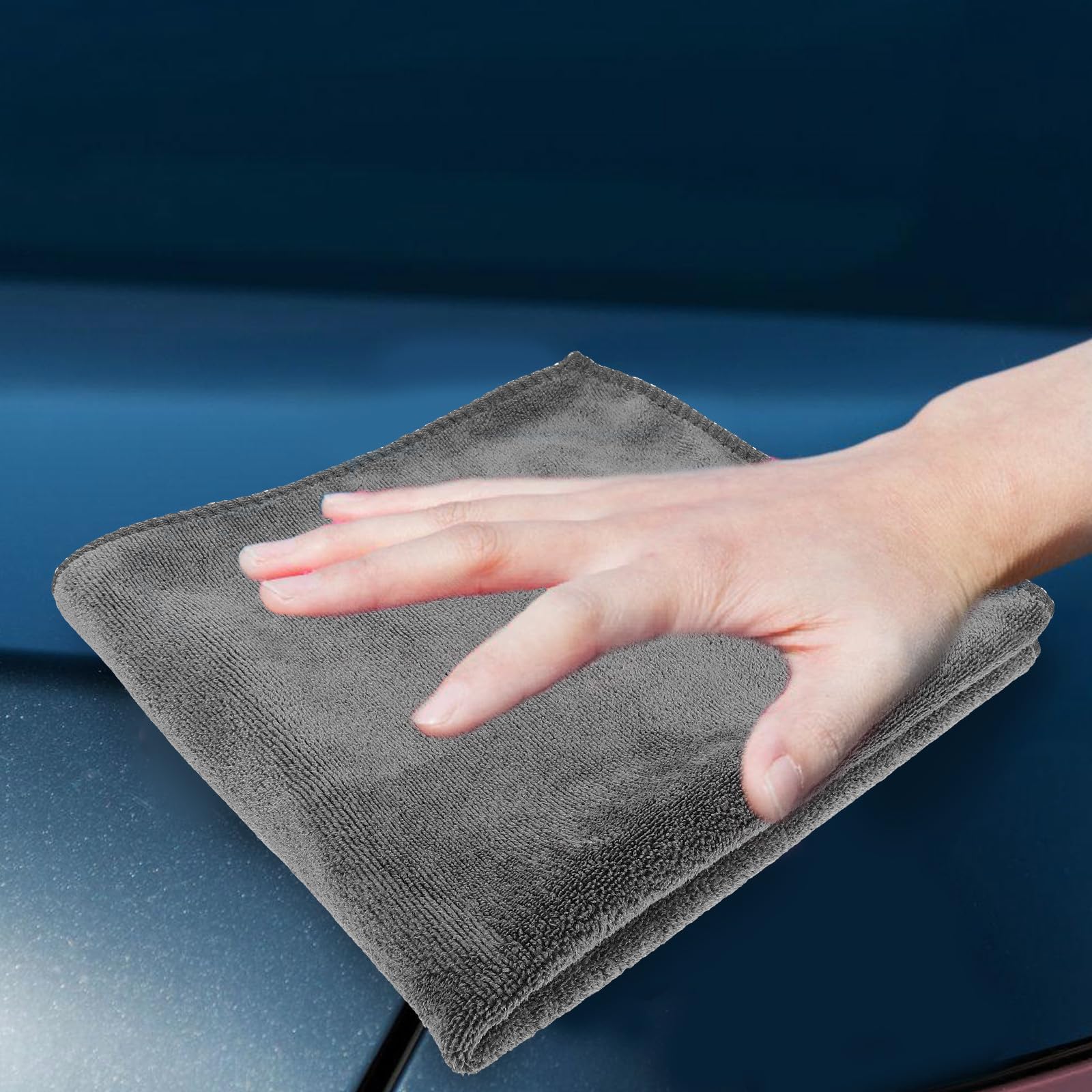 LIFKOME Paño para Limpiar el Plumero de Microfibra, 12 Piezas, Absorbente y Reutilizable, para Lavado de Coches, Toalla para Lavar el Coche
