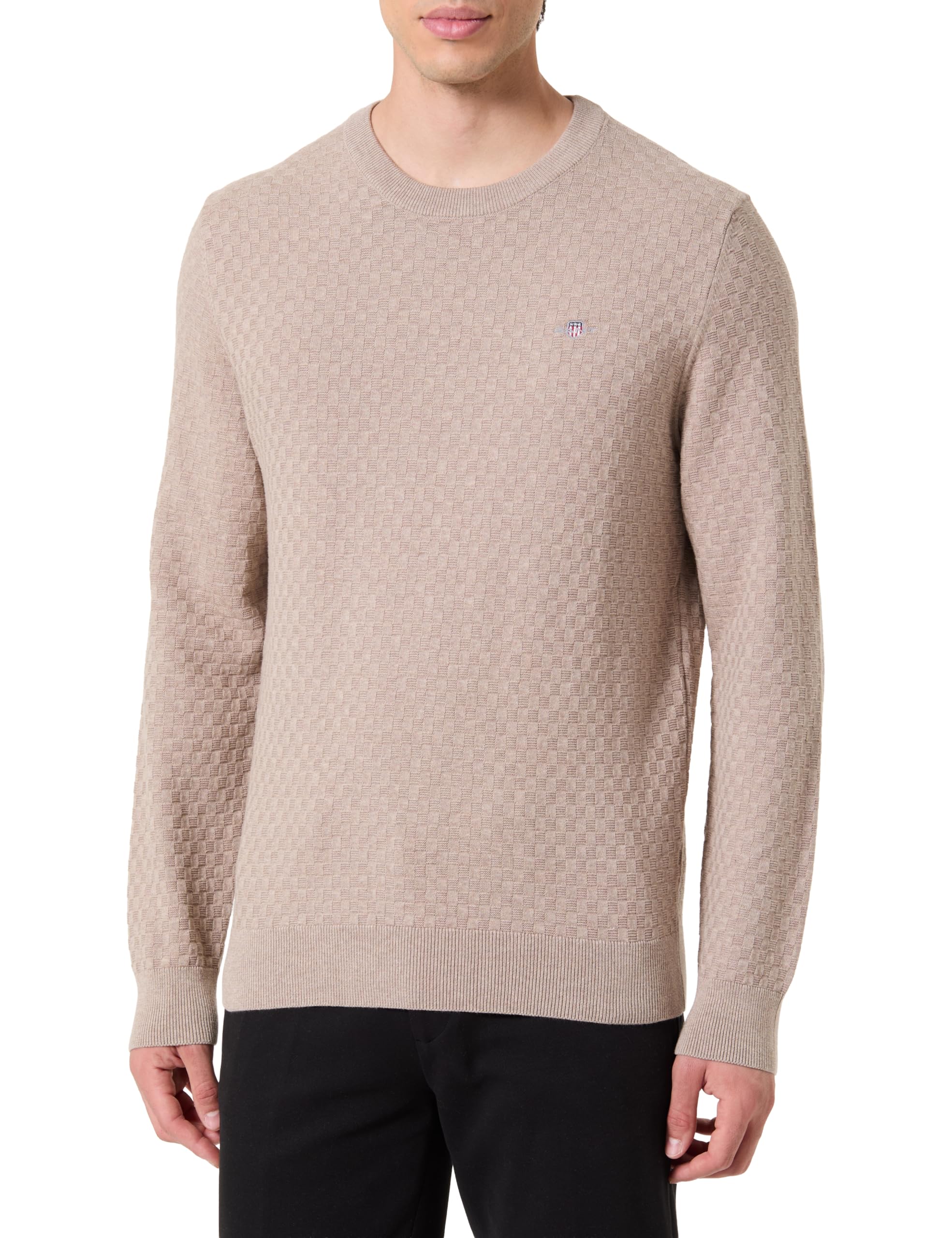 Gant Herren Micro Texture C-Neck Pullover