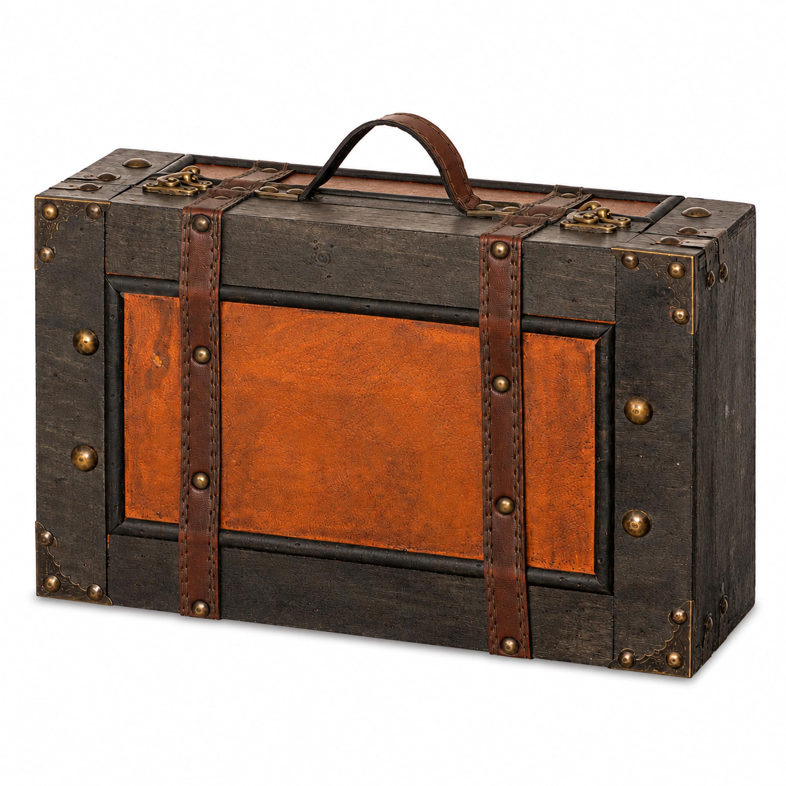 Amazon.com: Vintiquewise Old Style Decorative Suitcase with