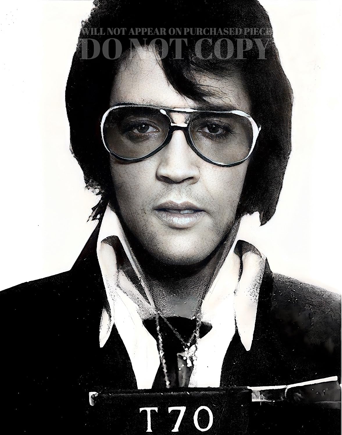 70s ELVIS フォトプリント ロックT ペーパータグ サイズS〜M相当 Amazon.com: Elvis Mugshot Photograph 8 X 10 - Magnificent 1970 Mug