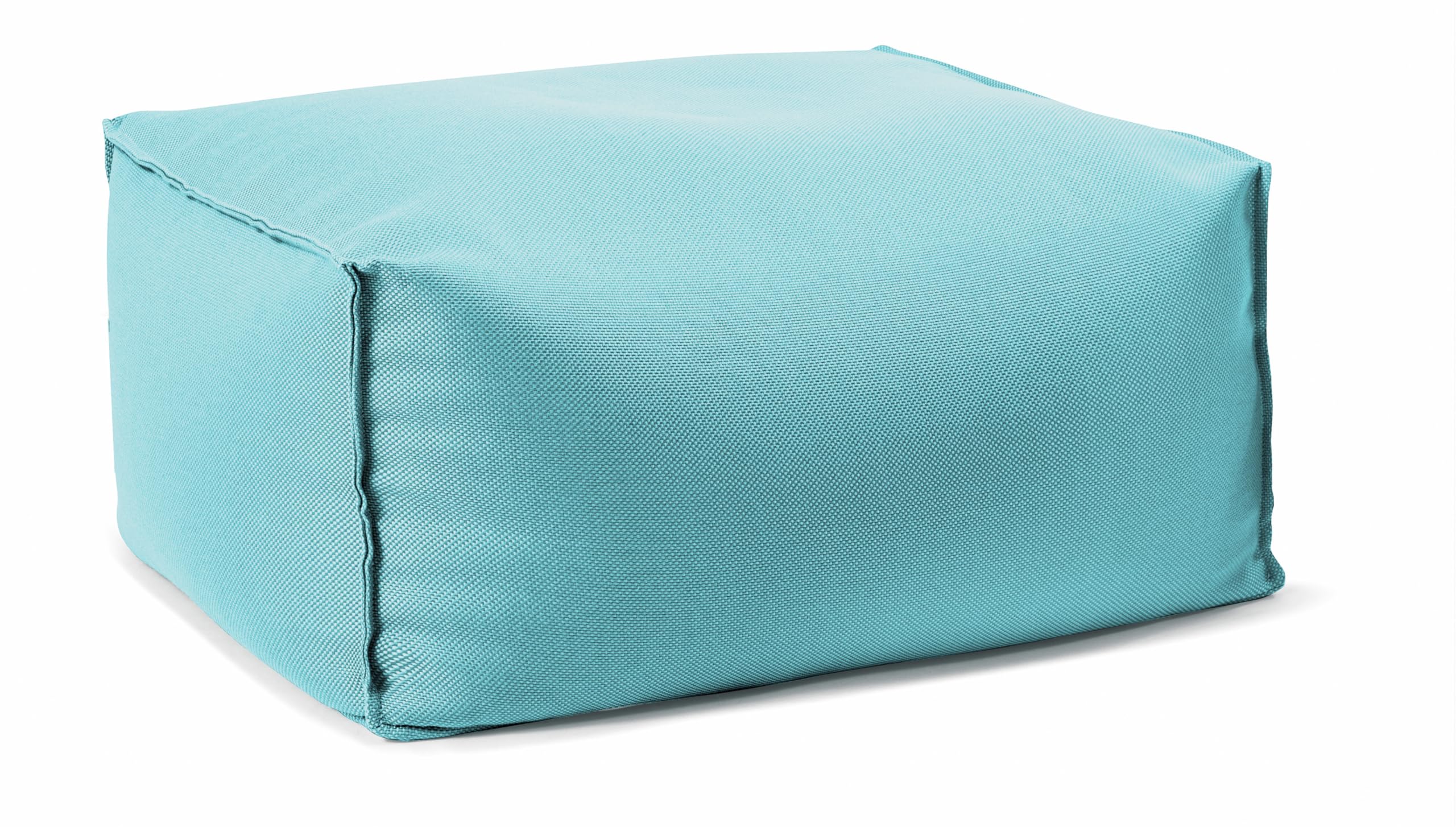 Gouchee Home Chamonix Outdoor/Indoor Ottoman Pouf Multi-Function Lounger Stool Footrest with Filling Peacock