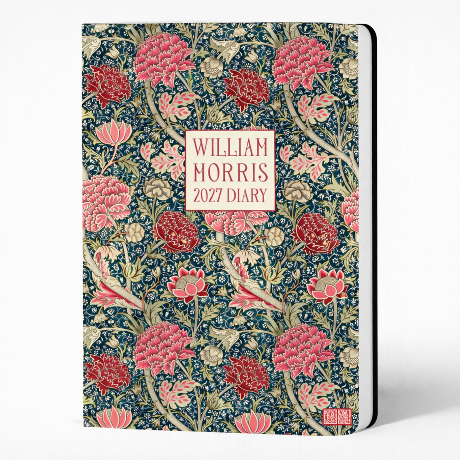 2027 A5 Page-a-Day Diary β William Morris Cray Design | Daily Planner with Ribbon Markers, 320 Pages, Hardback Organiser, William Morris Lover Journal