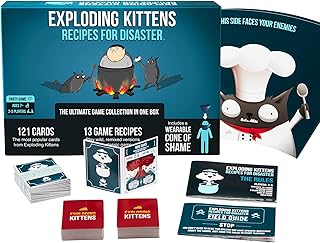 Comprar Recetas del desastre de Exploding Kittens - Juegos de cartas para adultos, adolescentes y niños - Juegos familiares divertidos - Una combinación entre un juego de cartas y la ruleta rusa