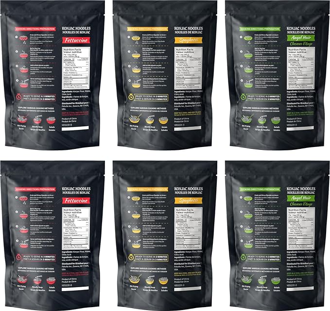 Fideos Konjac Shirataki 52USA, Bajo en Carbos 1500g, 6 Paquetes miniatura 2