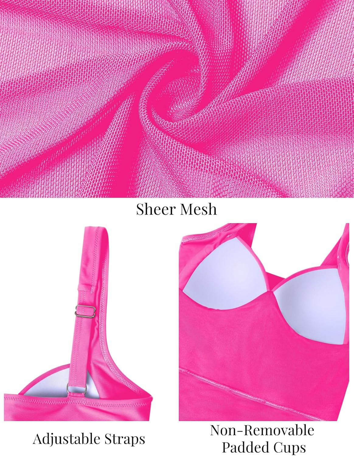 CiCiBird Women's One Piece Swim Dress Swimsuit Tummy Control Bathing Suit Modest Mesh Swim Skirt - Image 6