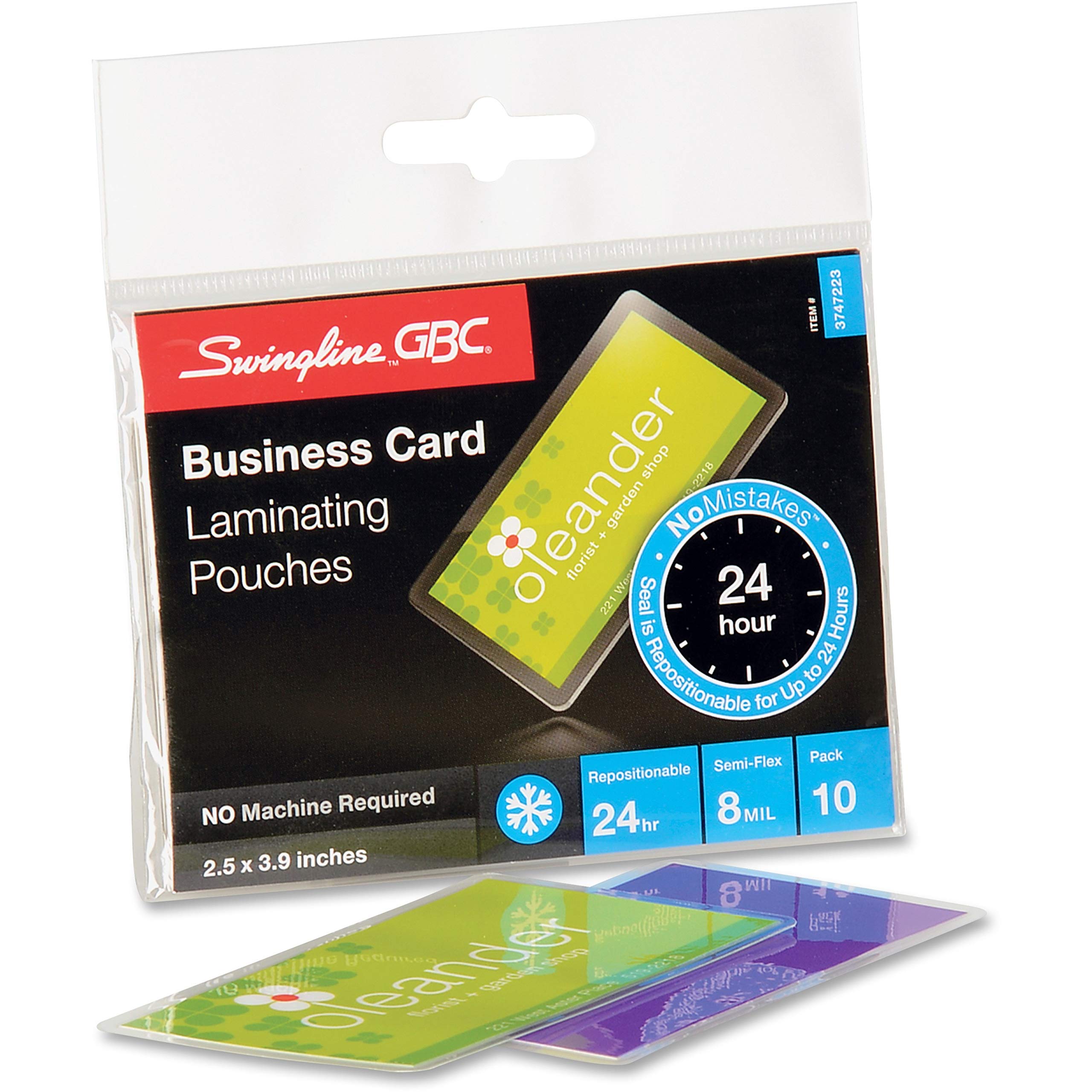 Gbc Selfseal Nomistakes Laminating Pouch - 3.93 Width X 2.30 Length - Self-Adhesive - 10 / Pack - Clear