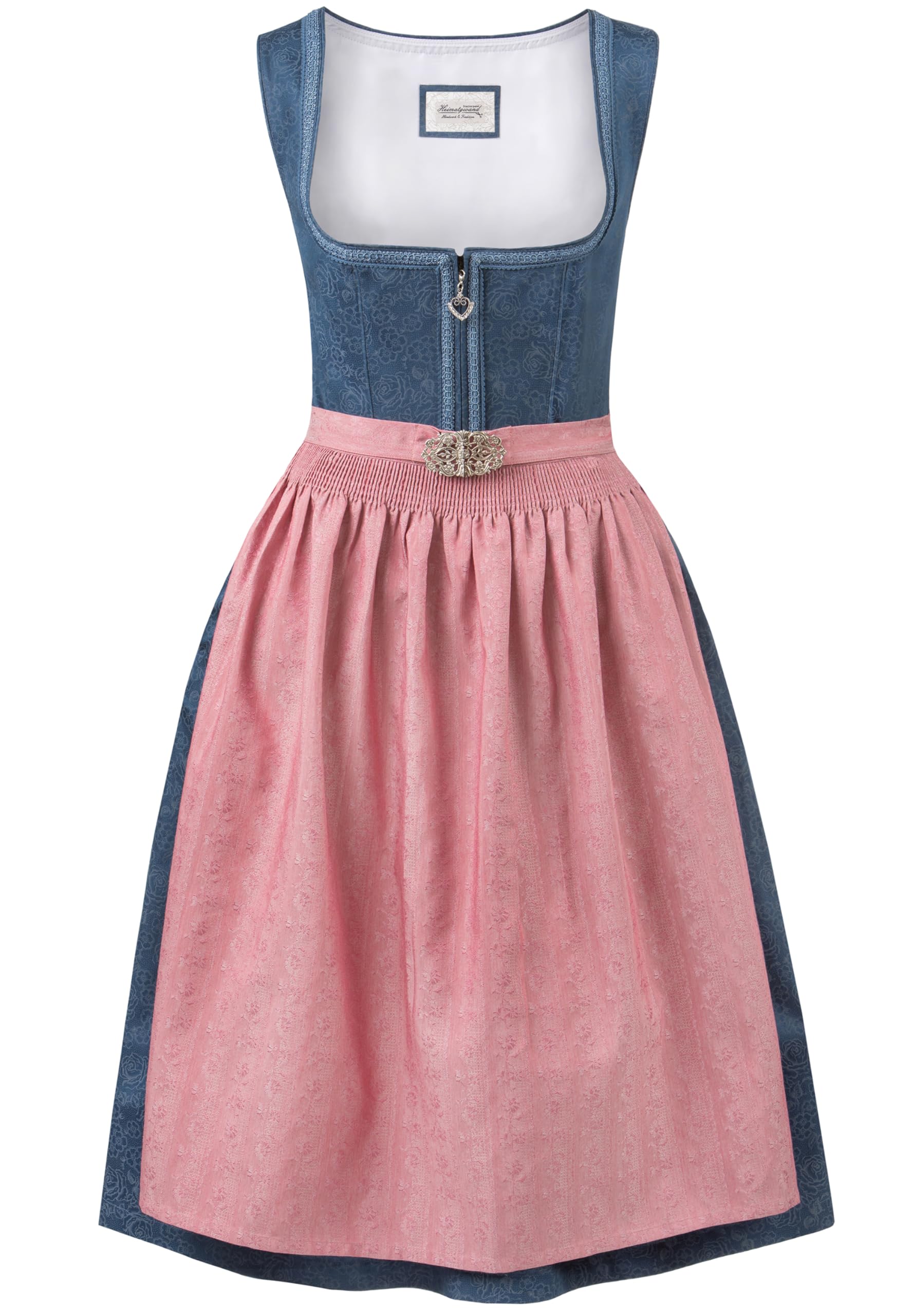 Stockerpoint Women's Dirndl Roseline Special Occasion Dress, Blue-Old Pink, 34