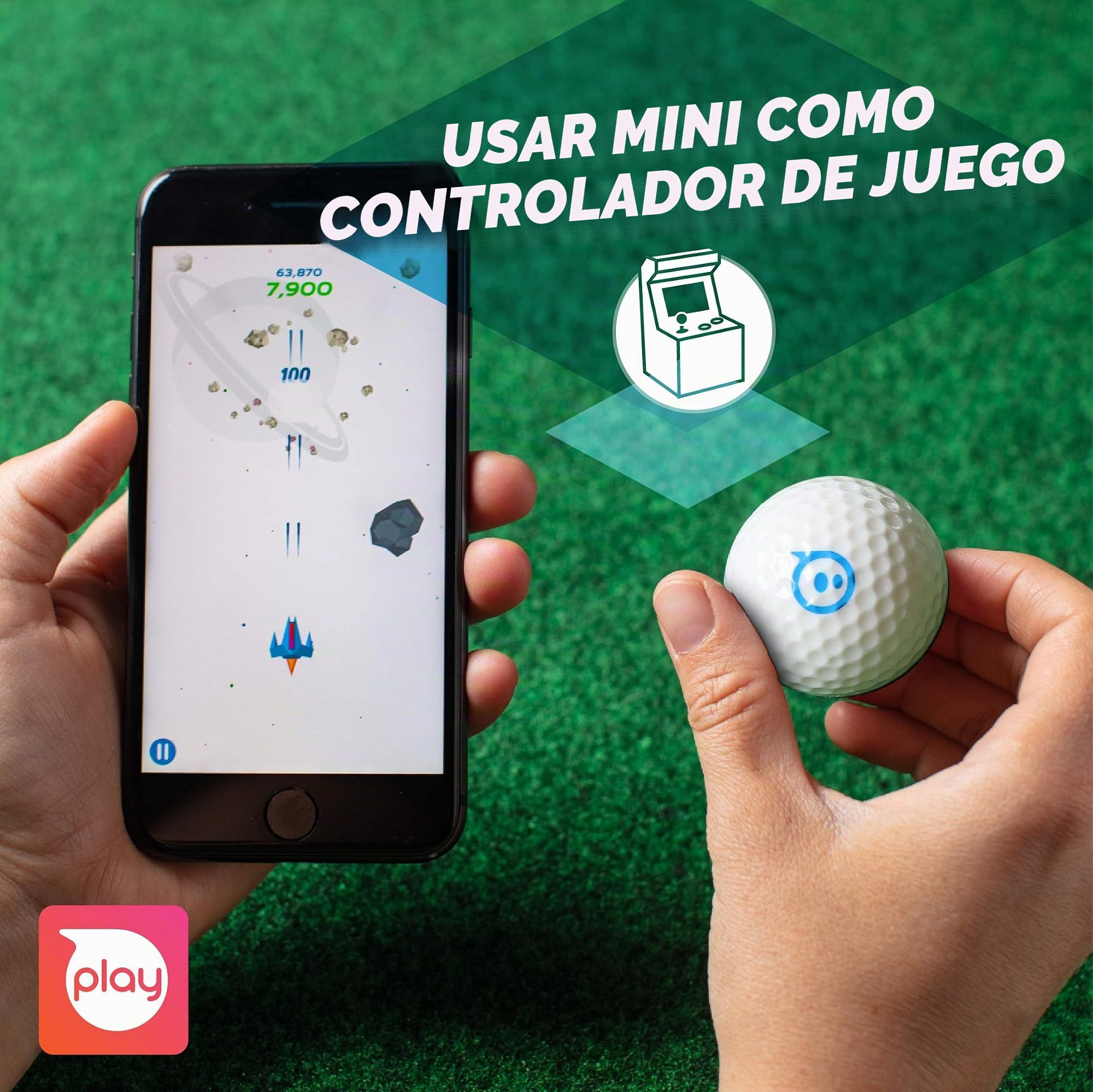 Sphero Mini Golf: Esfera robótica controlada por una aplicación Juguete para el Aprendizaje y programación en Stem, Apto para Mayores de 8 años…