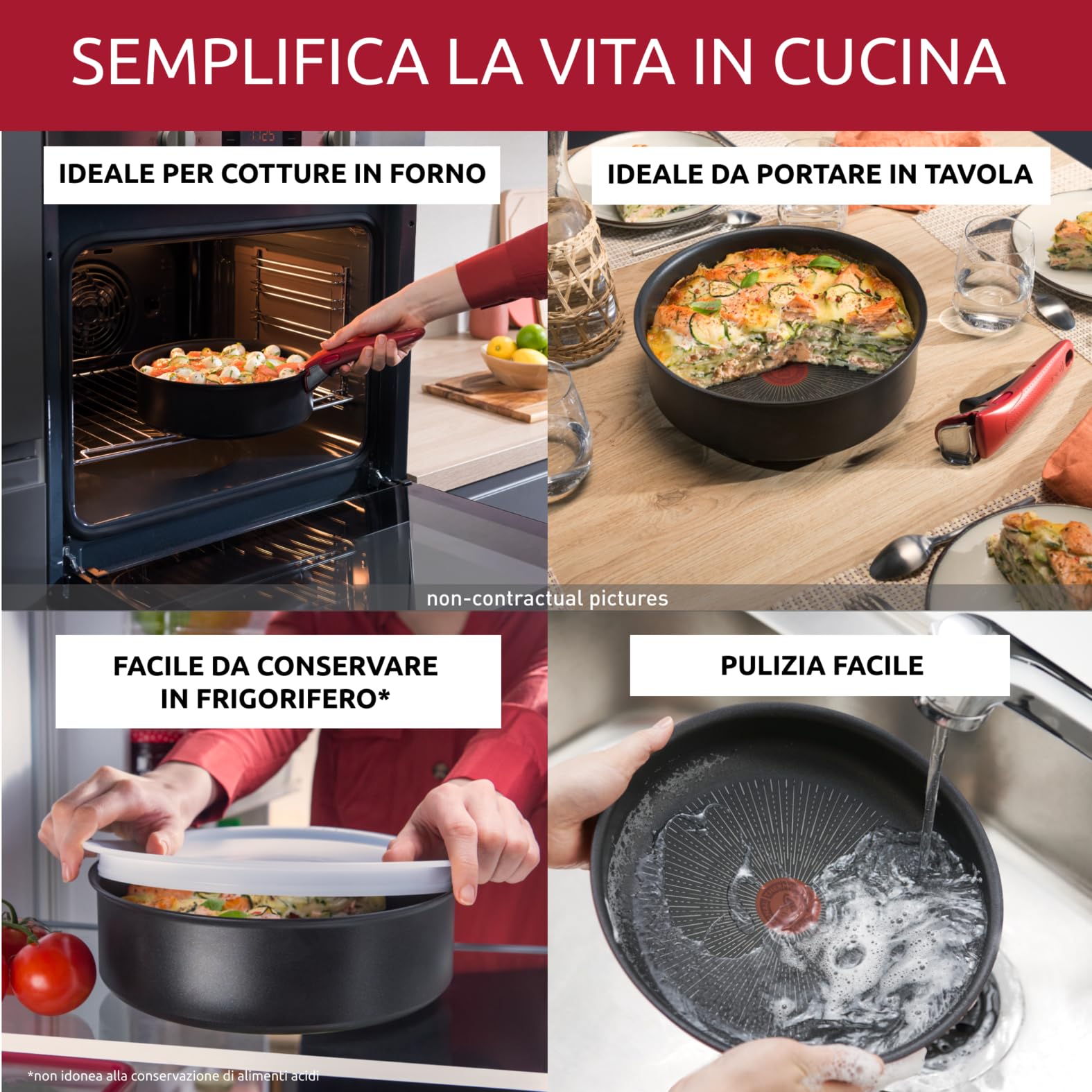 Lagostina Ingenio Intensive Pro, Set 10 Pezzi, 4 Corpi Pentola, 3 Coperchi in Vetro, 2 Coperchi in Plastica e Manico Rimovibile, Rivestimento in Titanio,per Tutte le Fonti di Calore Inclusa Induzione