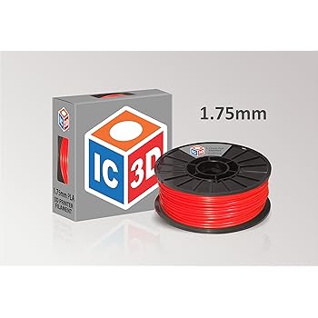 Amazon Com Ic3d Red 1 75mm Pla 3d Printer Filament 1 Kg Spool Dimensional Accuracy 0 05mm Professional Grade 3d Printing Filament Made In Usa Electronics