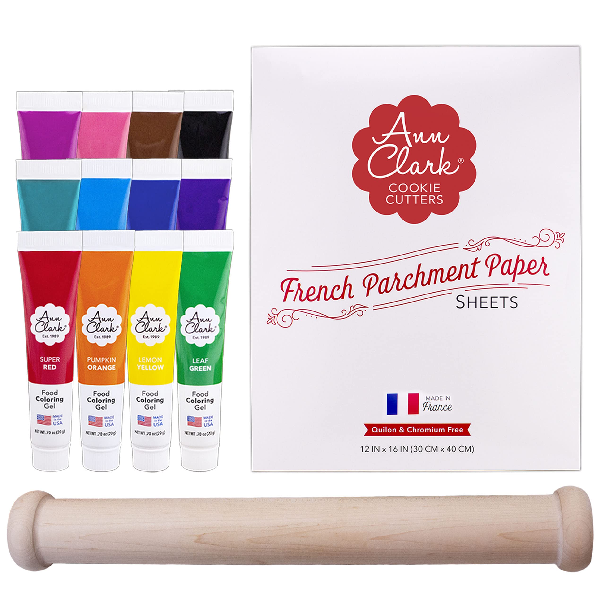 Ann Clark Cookie Cutters 12-Pack Food Coloring Gel Virtual Bundle