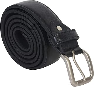 Men's Black Leather Money Belt Sizes 32 Through 64