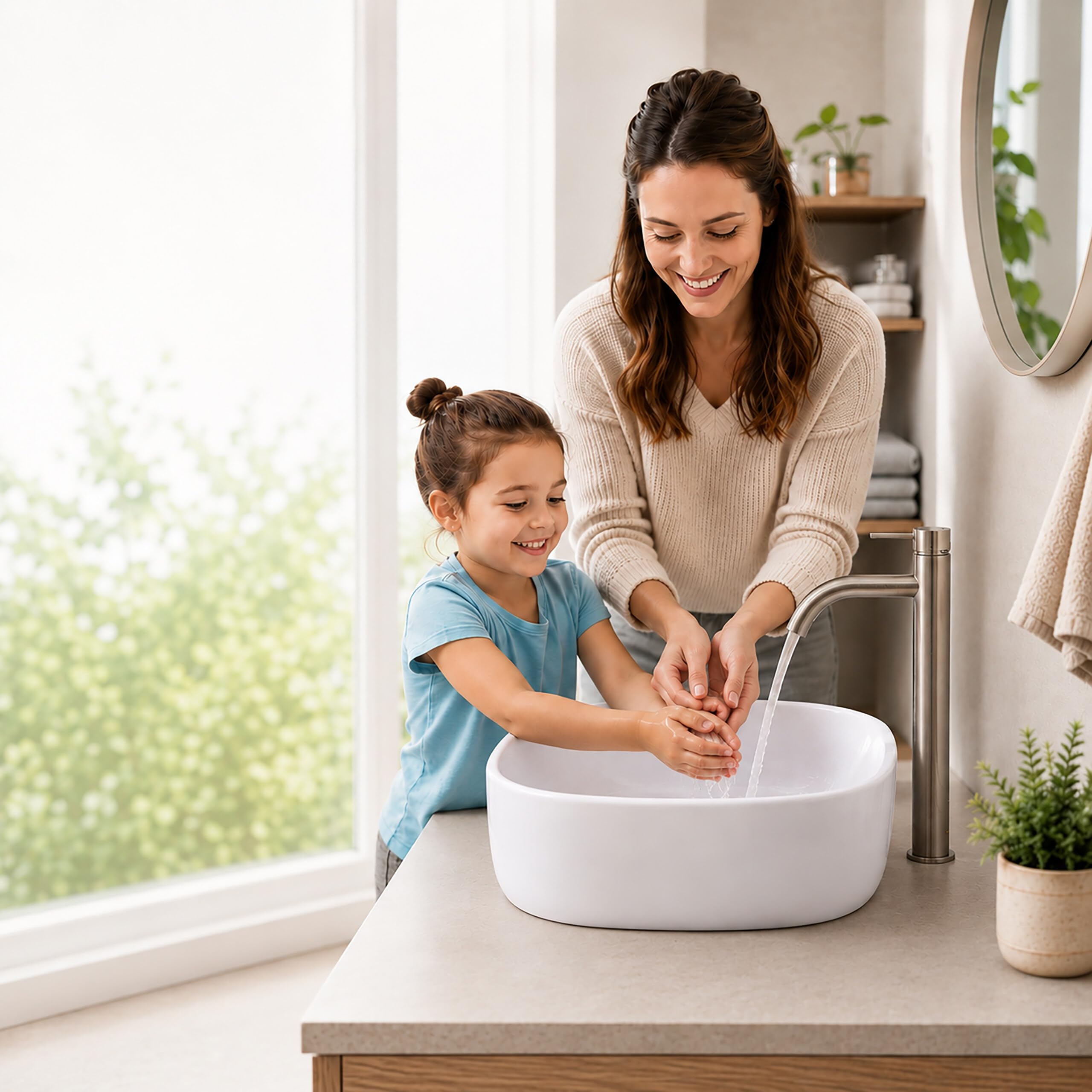 Relaxdays lavabo oval sobre encimera, 14,5 x 55 x 34 cm, blanco