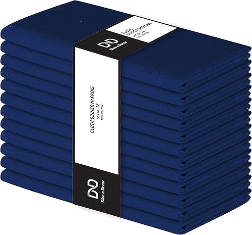 Miniatura 9 de Juego de 12 servilletas de tela 100% algodón, suaves, duraderas, lavables, ideales para fiestas de granja, bodas, Navidad, Pascua, perfectas para