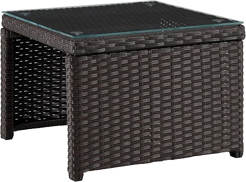 Miniatura 11 de Manhattan Comfort Menton - Juego de muebles de patio de 3 piezas, silla de salón y sofá de 2 plazas con mesa auxiliar, marco de acero envuelto en