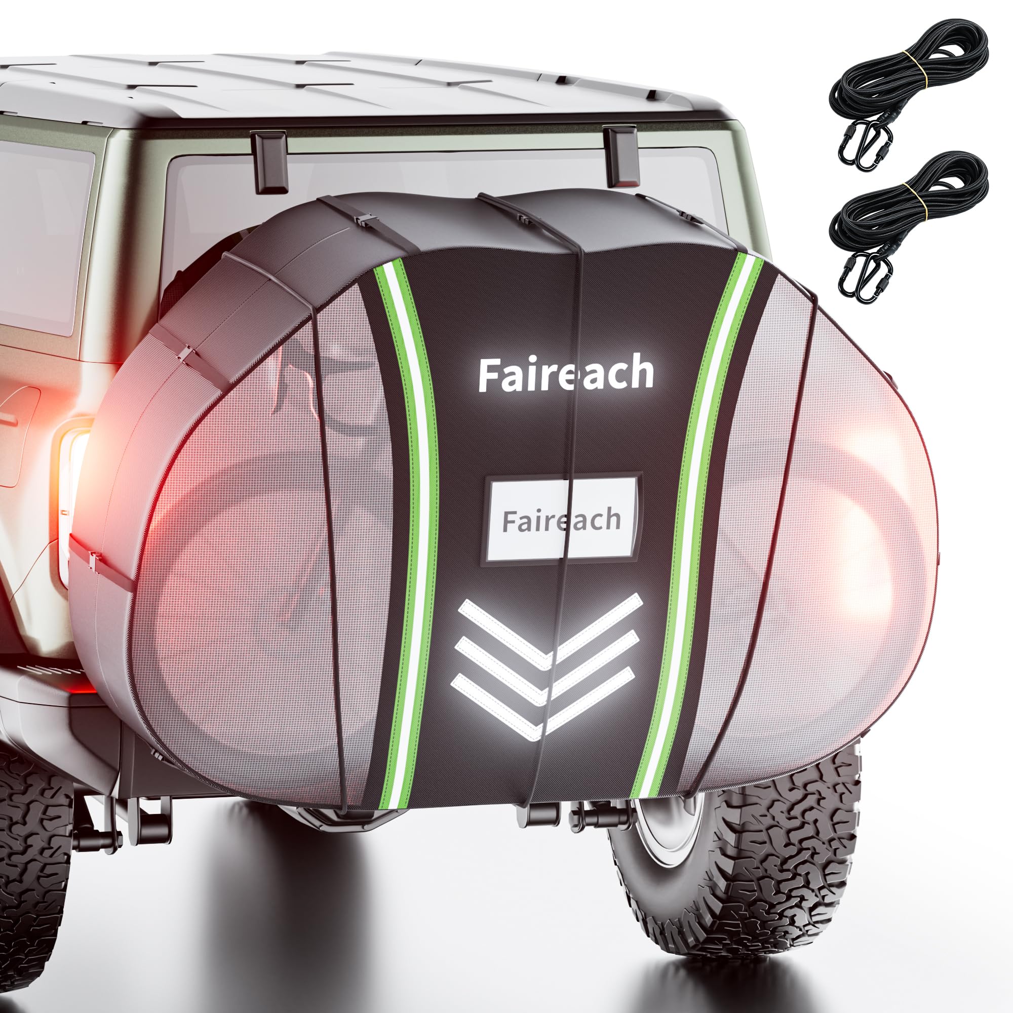 800D Fahrradabdeckung Heckträger für 2 Fahrräder Wasserdicht Winddicht | 203x90x127cm, Rücklicht & Kennzeichen Sichtbar, Reißfestigkeit, mit two 6m Elastisch Seil und Aufbewahrungstasche