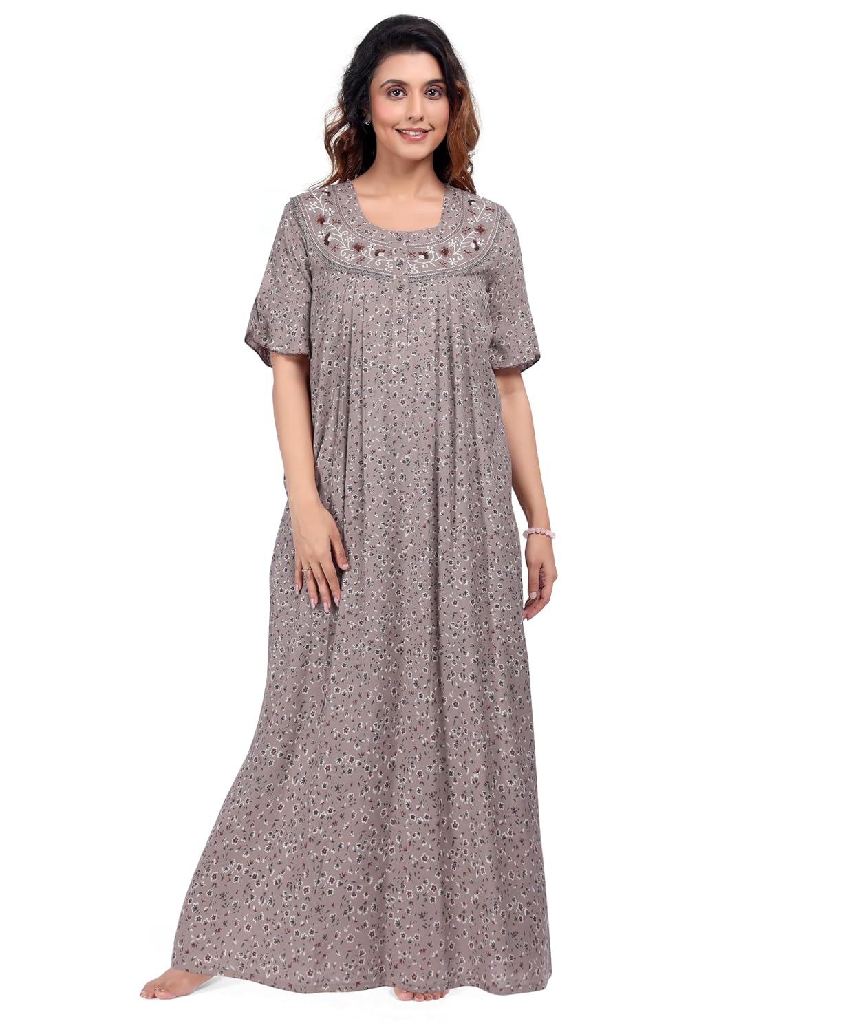 BellaMora Nighty| Nighty for Women Stylish| Alpine Nighty for Women| Night Gown for Women Stylish| Artisanal Embroidery Wo... - Review, Price and Buying Guide