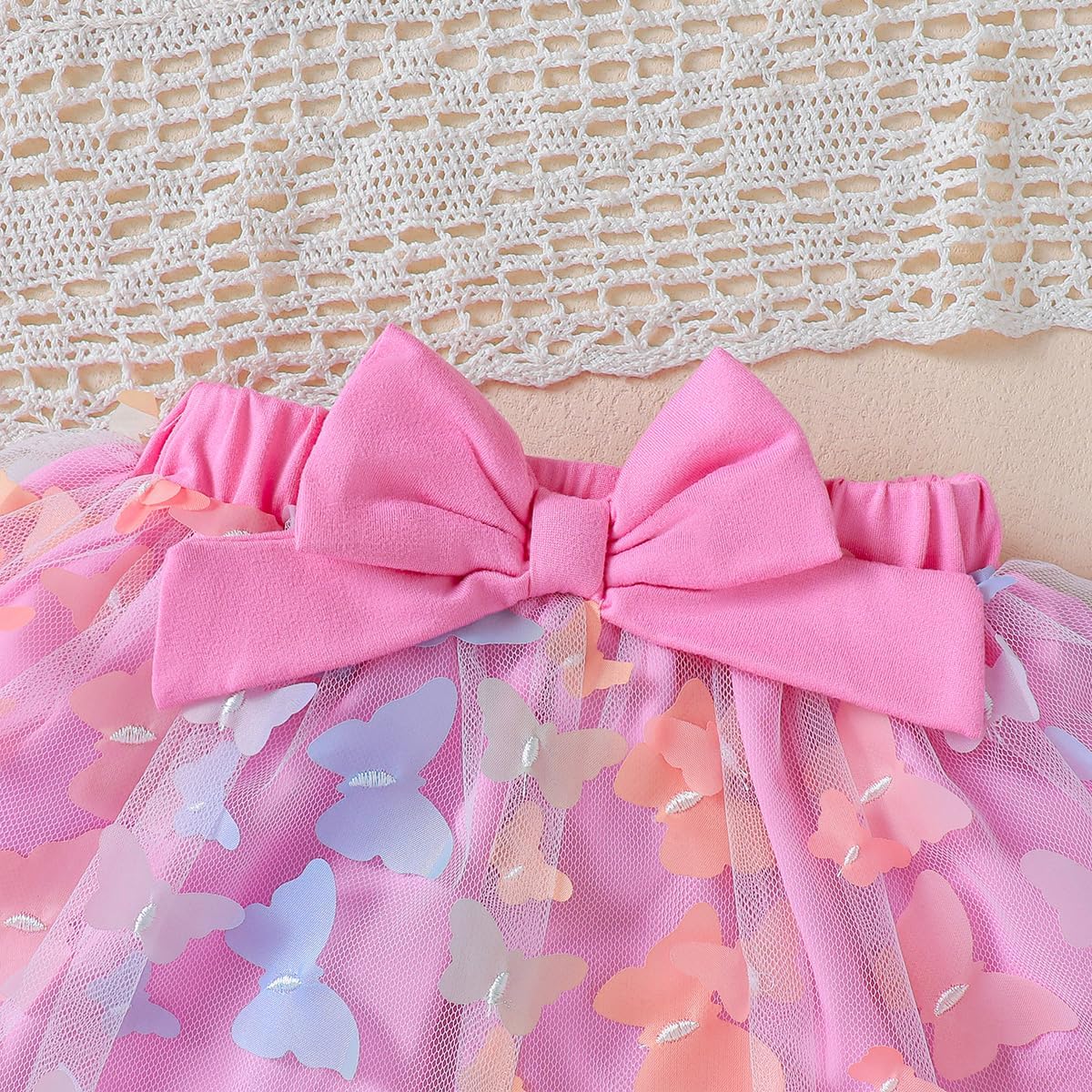 Baby Girl 1st Birthday Outfit Infant Girl First Birthday Bodysuit Butterfly Theme Party Skirt Set
