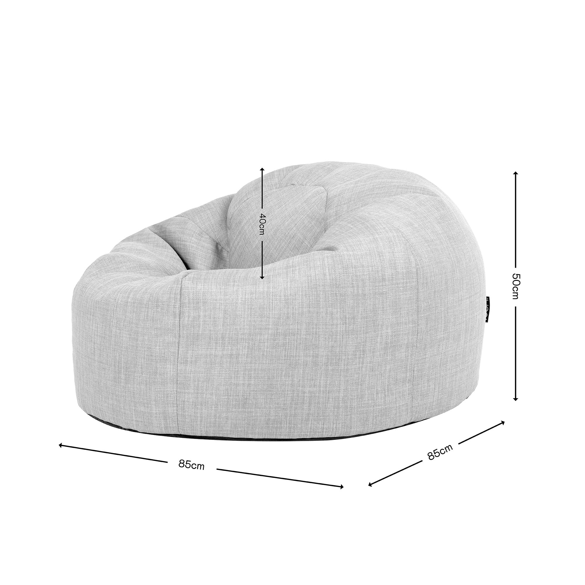 icon Classico Pouf de Esterno, Beige, Poltrona Sacco con Riempimento Incluso, Tessuto Resistente All'acqua, Pouf Sacco, Sedia de Gardino, Mobili da Gardino, Terrazza