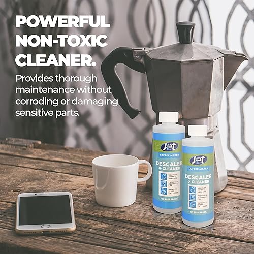 Miniatura 7 de Limpiador y descalcificador para cafetera, paquete de 2  Solución universal no tóxica de descalcificación para máquinas Keurig, espresso y goteo,