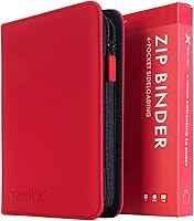 Vista 11 de Vault X Carpeta de 4 bolsillos con cremallera para tarjetas, 160 tarjetas, material de álbum Exo-Tec premium, 20 páginas de carga lateral, carpeta