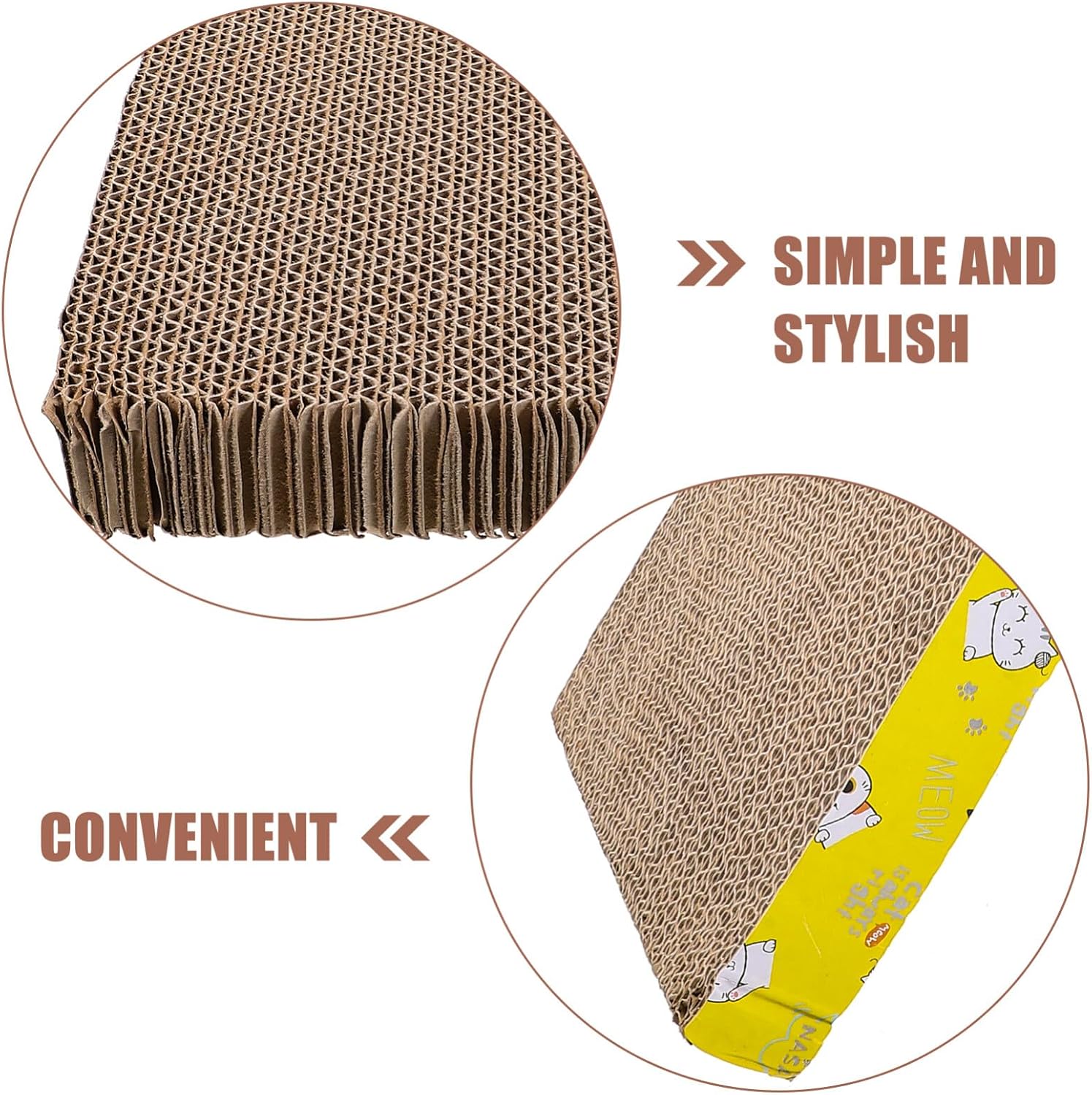 review Housoutil Cat Scratching Pad Cardboard Reversible Cat Scratcher Large Corrugated Paper Sofa Bed Cat Post Floor Kitten Scratcher Cat Claw Grinding Board Toy for Cat Kitten