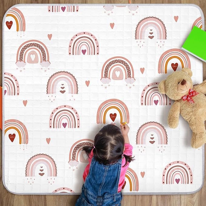 Funtery Alfombra de Juego Boho 43x43 Pulgadas para Bebés miniatura 7